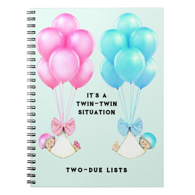 Twins Pregnancy Journal Notizblock (Vorderseite)