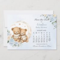 Twins Schlafbären Moon Blue Floral Baby Dusche