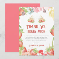 Twins Strawberry Berry Sweet Baby Dusche Vielen Da