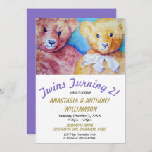 TWINS TURNING 2 avec INVITATION NOUNOURS