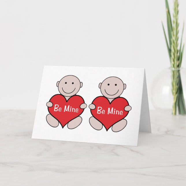 Twins Valentine Graphic Feiertagskarte (Vorderseite)