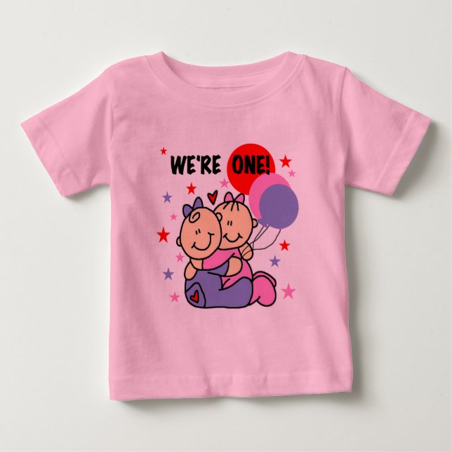 Twins We're One Birthday Tshirts and Gifts (Devant)