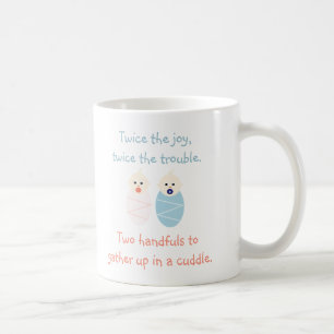 Twins = Zweimal das Joy Niedlich Gedicht Kaffeetasse