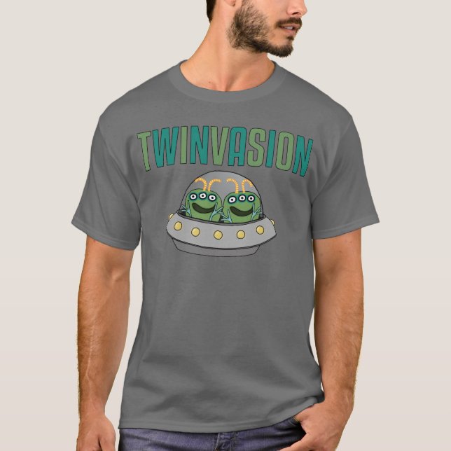 TWINVASION alien-Zwillinge T-Shirt (Vorderseite)