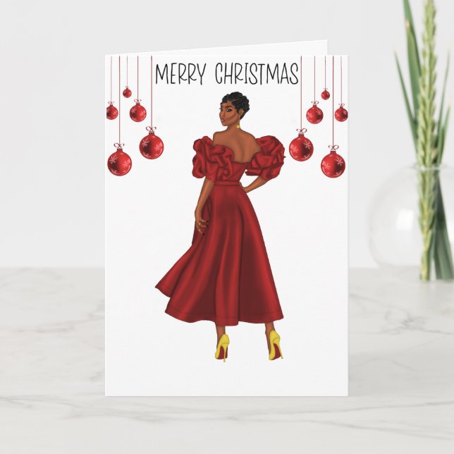 Twirl Christmas Card Feiertagskarte (Vorderseite)