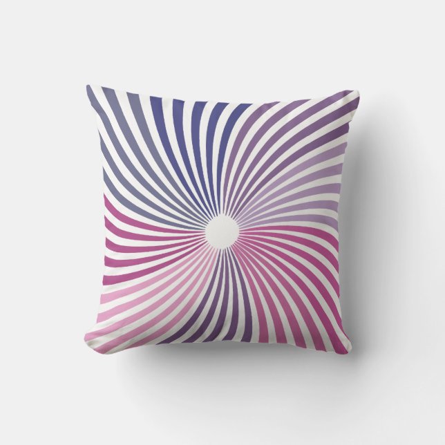 Twirl geometrisch Abstrakt rosa Lila  Kissen (Vorderseite)