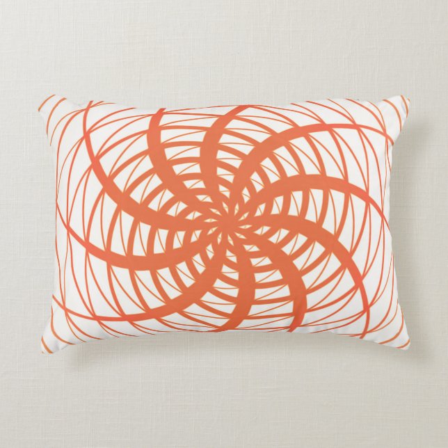 Twirl Orange Dekokissen (Vorderseite)