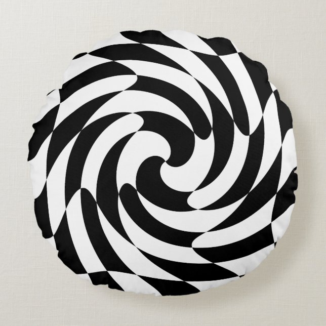 Twirl Schess Rundes Kissen (Vorderseite)