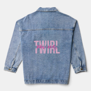 Twirl Vibes only Baton Twirler Gymnastik Jeansjacke