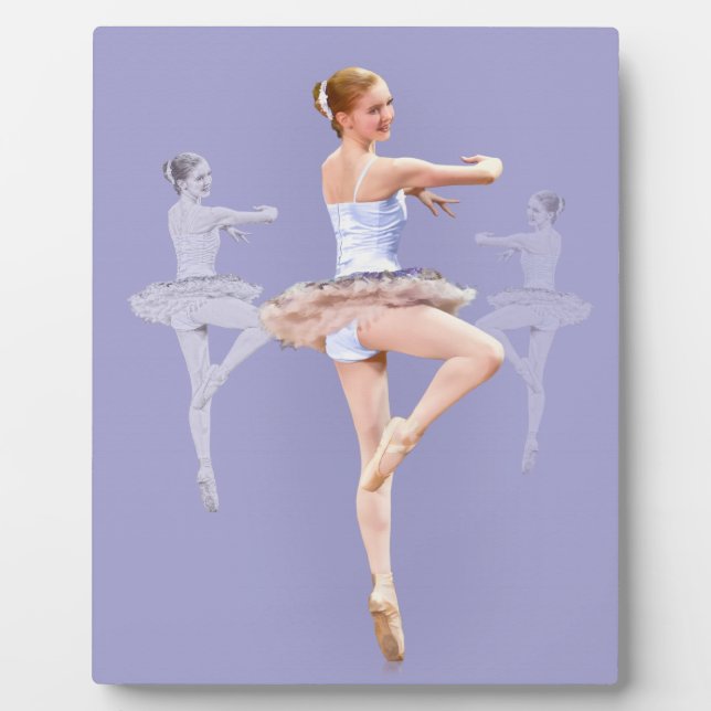 Twirling Ballerina in Triplika Fotoplatte (Vorderseite)