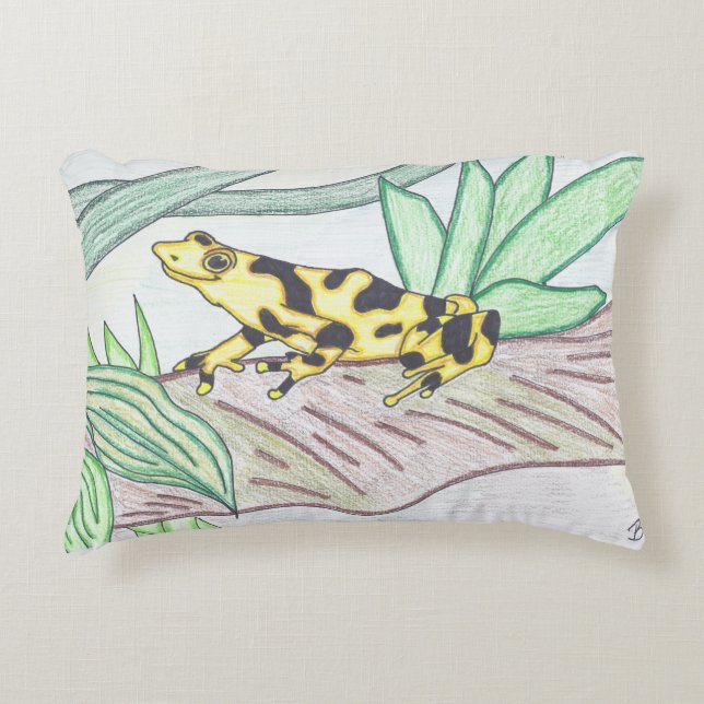 TWIS #blairsanimalcorner Golden Frosch Pilz Dekokissen (Vorderseite)