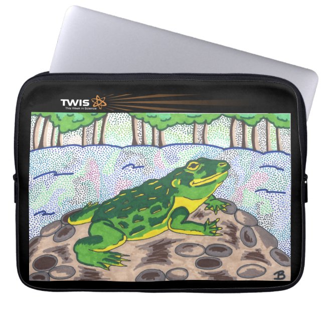TWIS Goliath Frosch-Laptop-Hülse Laptopschutzhülle (Vorderseite)