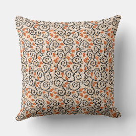Twisted Beige Orange Vine Wiederholung Muster Art Kissen