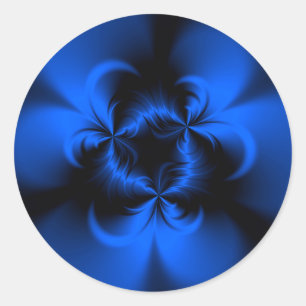 Twisted Blue Runder Aufkleber