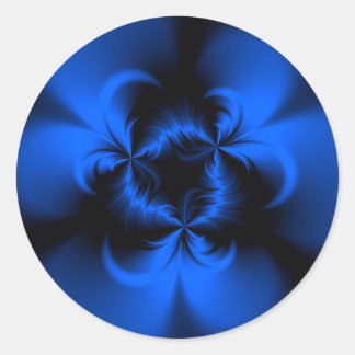 Twisted Blue Runder Aufkleber