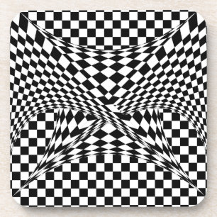 Twisted Checkers von Kenneth Yoncich Getränkeuntersetzer