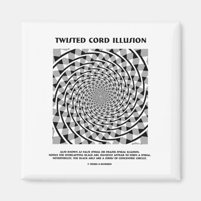 Twisted Cord Illusion (False Spiral) Magnet (Vorne)