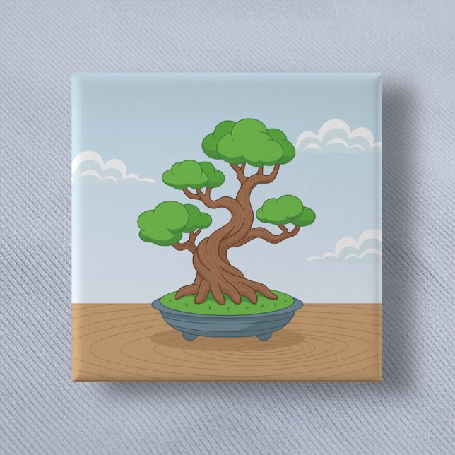 Twisted Japanese Bonsai Tree on Table Button (Von Creator hochgeladen)