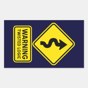 Twisted-Logic-Sticker Rechteckiger Aufkleber