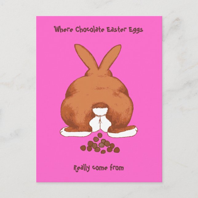 Twisted Oaster Bunny Postcard Feiertagspostkarte (Vorderseite)