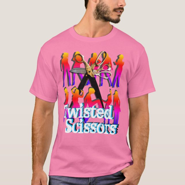 Twisted Scissors Dancing Ladys Scrapbook T - Shirt (Vorderseite)