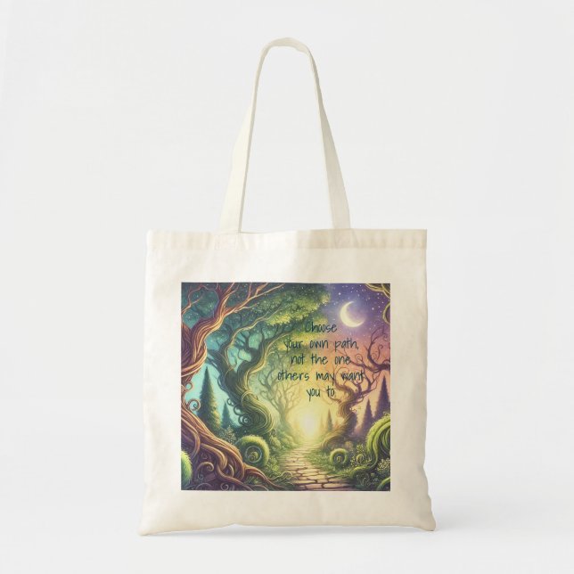 Twisted Tree & Quote Tragetasche (Vorne)