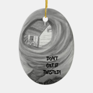 TWISTER, ERHALTEN IHM VERDREHTE Verzierung NICHT Keramik Ornament