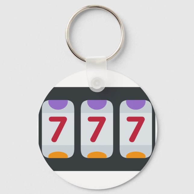 Twitter Emoji - Lucky 7 Schlüsselanhänger (Vorderseite)
