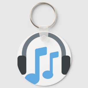 Twitter emoji - Music, Headphone Schlüsselanhänger