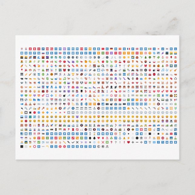 Twitter Emoji Postkarte (Vorderseite)