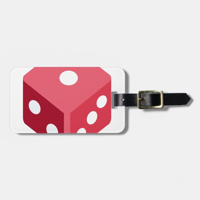 Twitter emoji - Red dice Gepäckanhänger (Vorderseite horizontal)