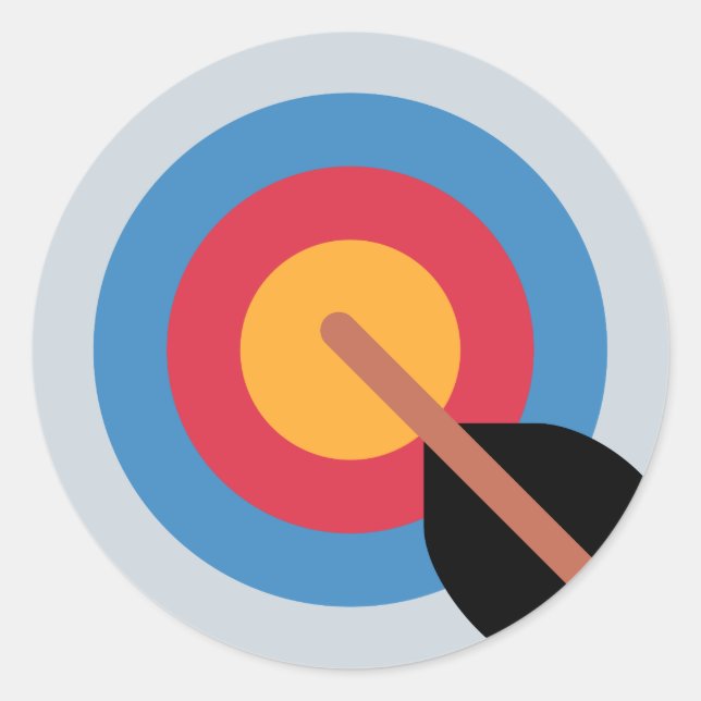 Twitter Emoticon - target archery Runder Aufkleber (Vorderseite)
