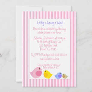 Twitter en ville - invitations Baby showers