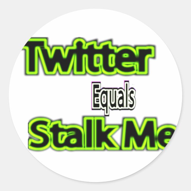 twitter est égal à traque moi autocollant (Devant)