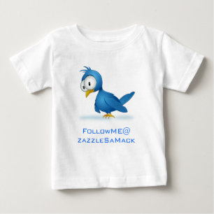 Twitter folgen Sie mir bei Ihrem Benutzernamen Baby T-shirt