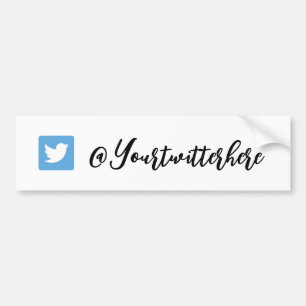 Twitter Handle Script sticker Autoaufkleber