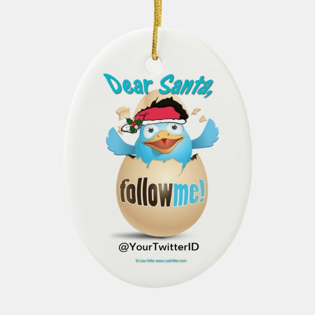 Twitter individuell gestalten keramikornament (Vorne)