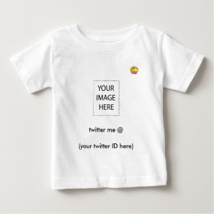 Twitter me @ (Ihre Twitter-ID hier) Dolphin Design Baby T-shirt