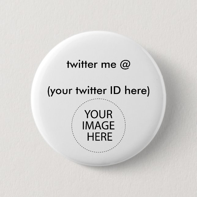 Twitter me @ (Ihre Twitter-ID hier) The MUSEUM Button (Vorderseite)