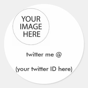 Twitter me @ (Ihre Twitter-ID hier) The MUSEUM Runder Aufkleber