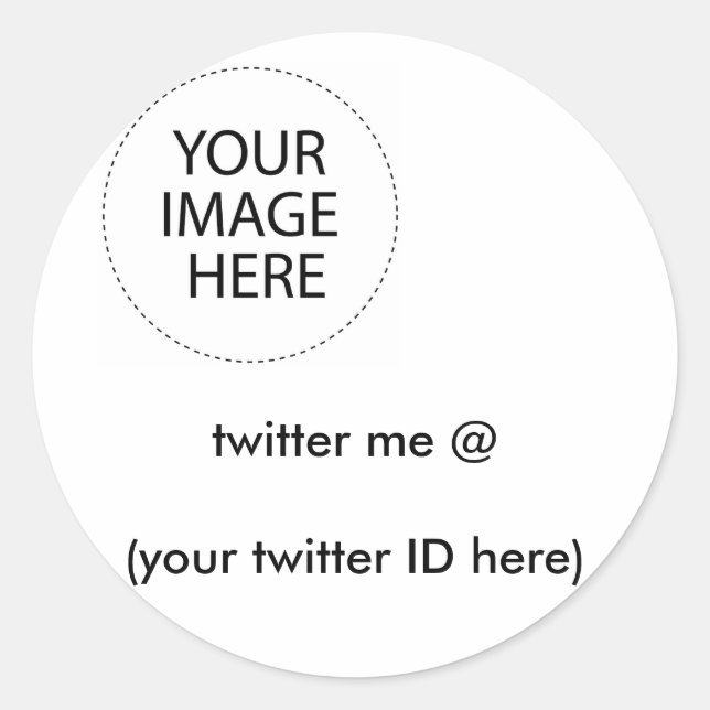 Twitter me @ (Ihre Twitter-ID hier) The MUSEUM Runder Aufkleber (Vorderseite)
