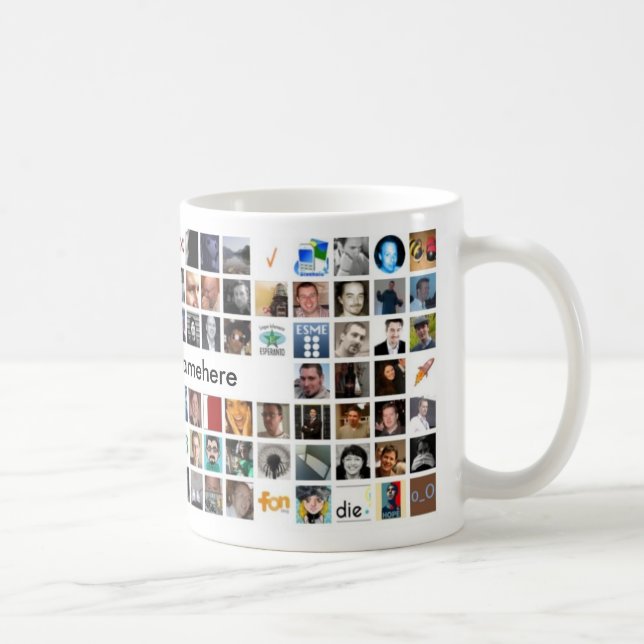 Twitter-Mosaik-Tasse - besonders angefertigt Kaffeetasse (Rechts)