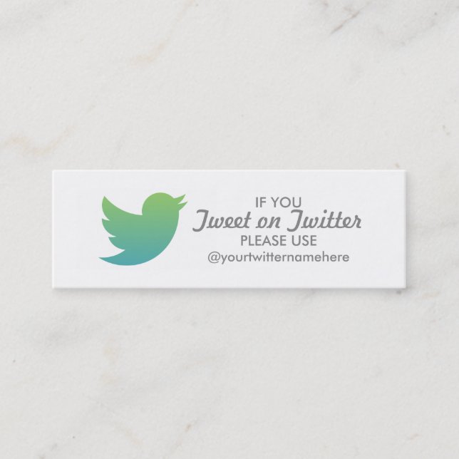 Twitter-Promo Mini Visitenkarte (Vorderseite)