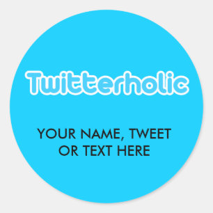 Twitterholic Runder Aufkleber