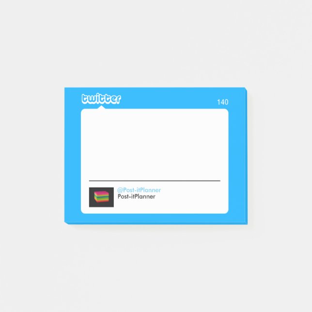 TwitterTweet Post-Itanmerkungen Post-it Klebezettel (Vorderseite)