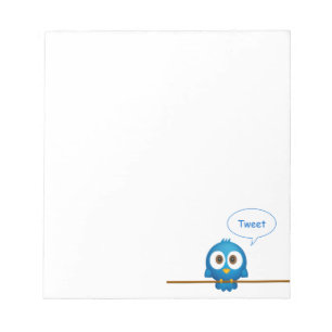 Twittervogelnotizblock Notizblock
