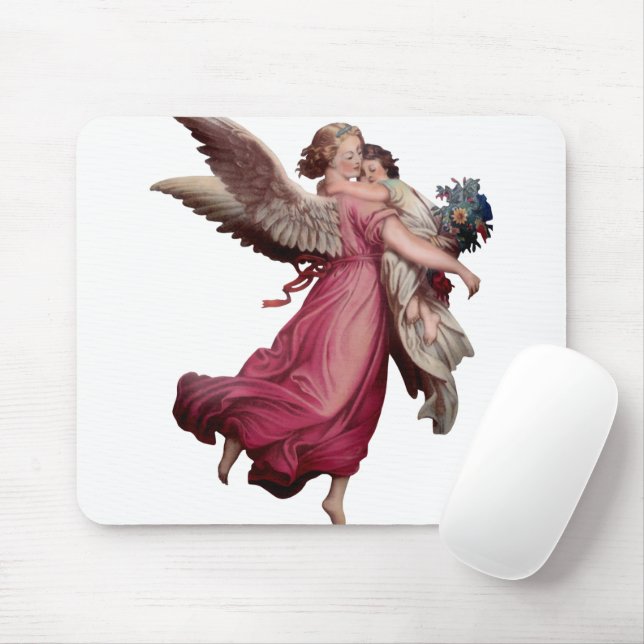 Two Angels in Flight Mousepad (Mit Mouse)