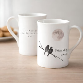 Two Birds Sumi-E | Freundschaft, Immer | Galentine Prozellantasse
