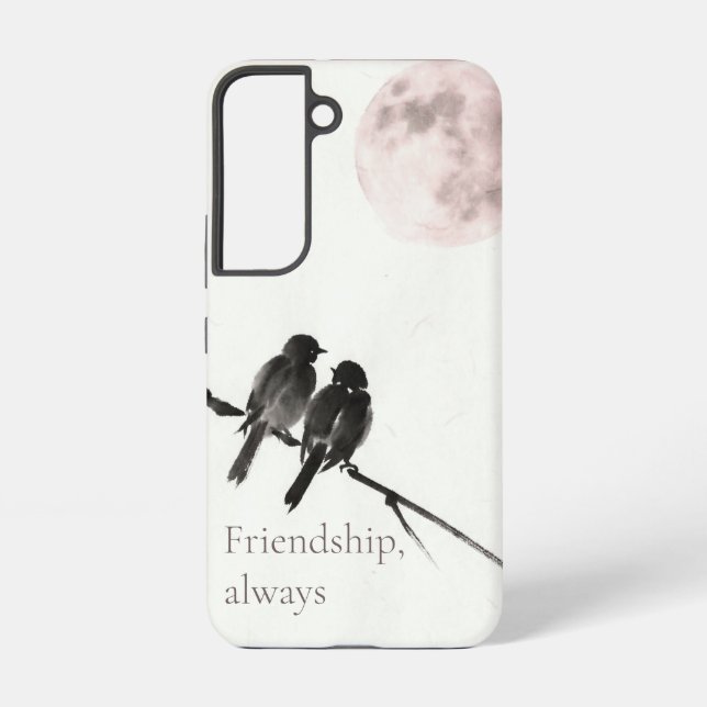 Two Birds Sumi-E | Friendship, Always | Samsung Galaxy Hülle (Rückseite)