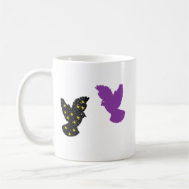 Two Birds Zodiac Mug • Dual Celestial Silhouette Kaffeetasse